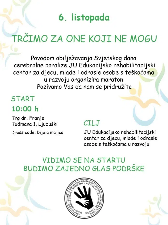 Ljubuški u ponedjeljak “Trčimo za one koji ne mogu!”