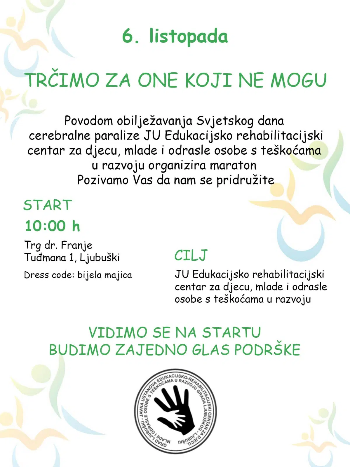 Ljubuški u ponedjeljak “Trčimo za one koji ne mogu!”