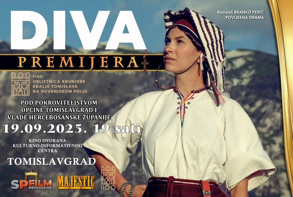 Premijerno prikazivanje filma “DIVA” u Tomislavgradu povodom 1100. obljetnice krunidbe kralja Tomislava
