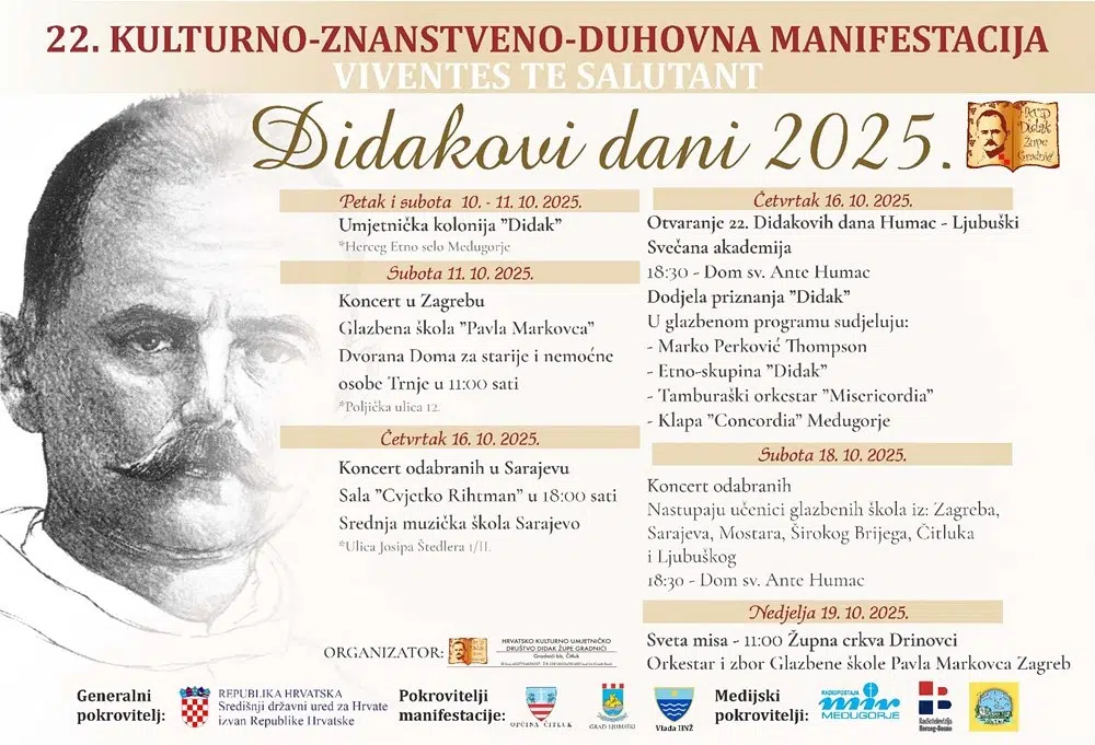22. Didakovi dani od 10. do 19. listopada