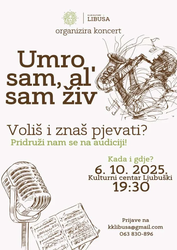 Ljubuški: KK Libuša poziva na audiciju za pjevače