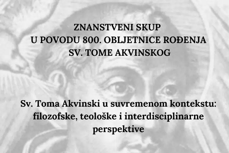Najava Znanstvenog skupa u povodu 800. obljetnice rođenja sv. Tome Akvinskog