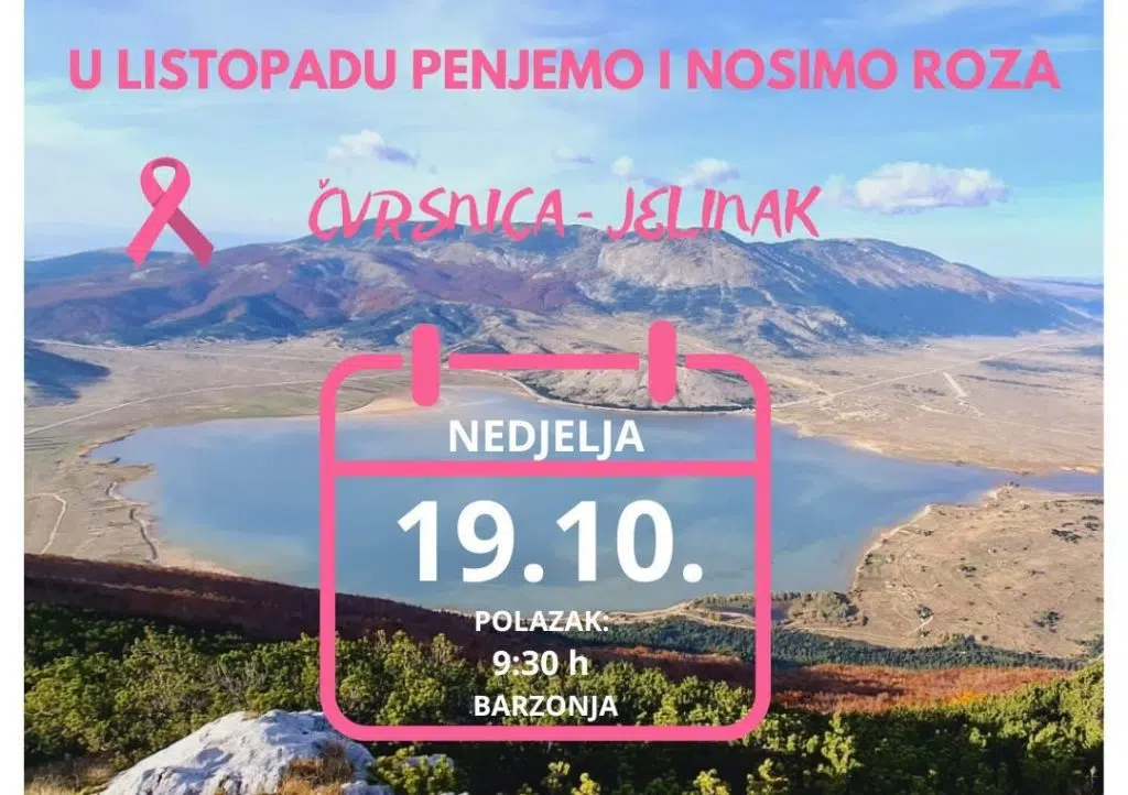 PD Orlova stina povodom kampanje “Ružičasti listopad” organizira uspon na Jelinak