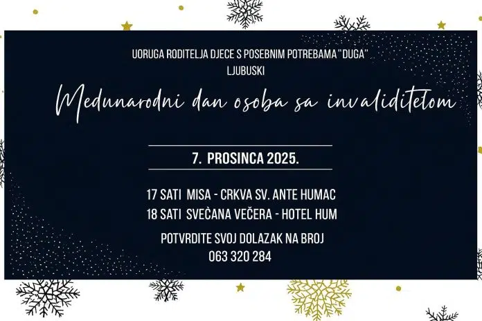 Obilježavanje Međunarodnog dana osoba sa invaliditetom u Ljubuškom