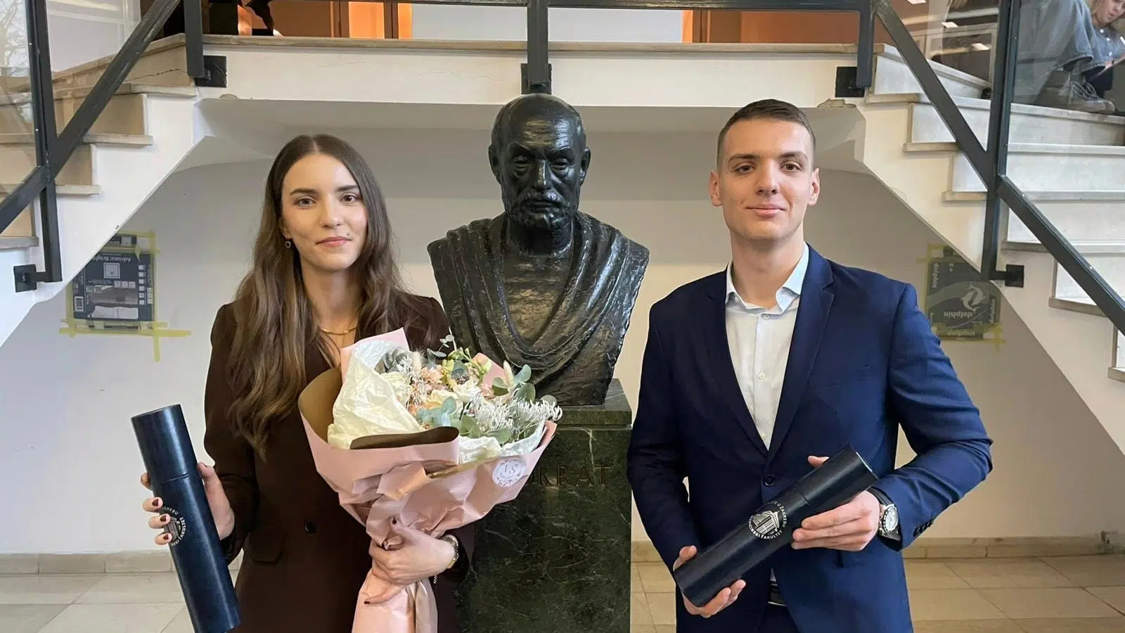 Sestra i brat, Karla i Ivan Križan, dobitnici dekanove nagrade u Zagrebu
