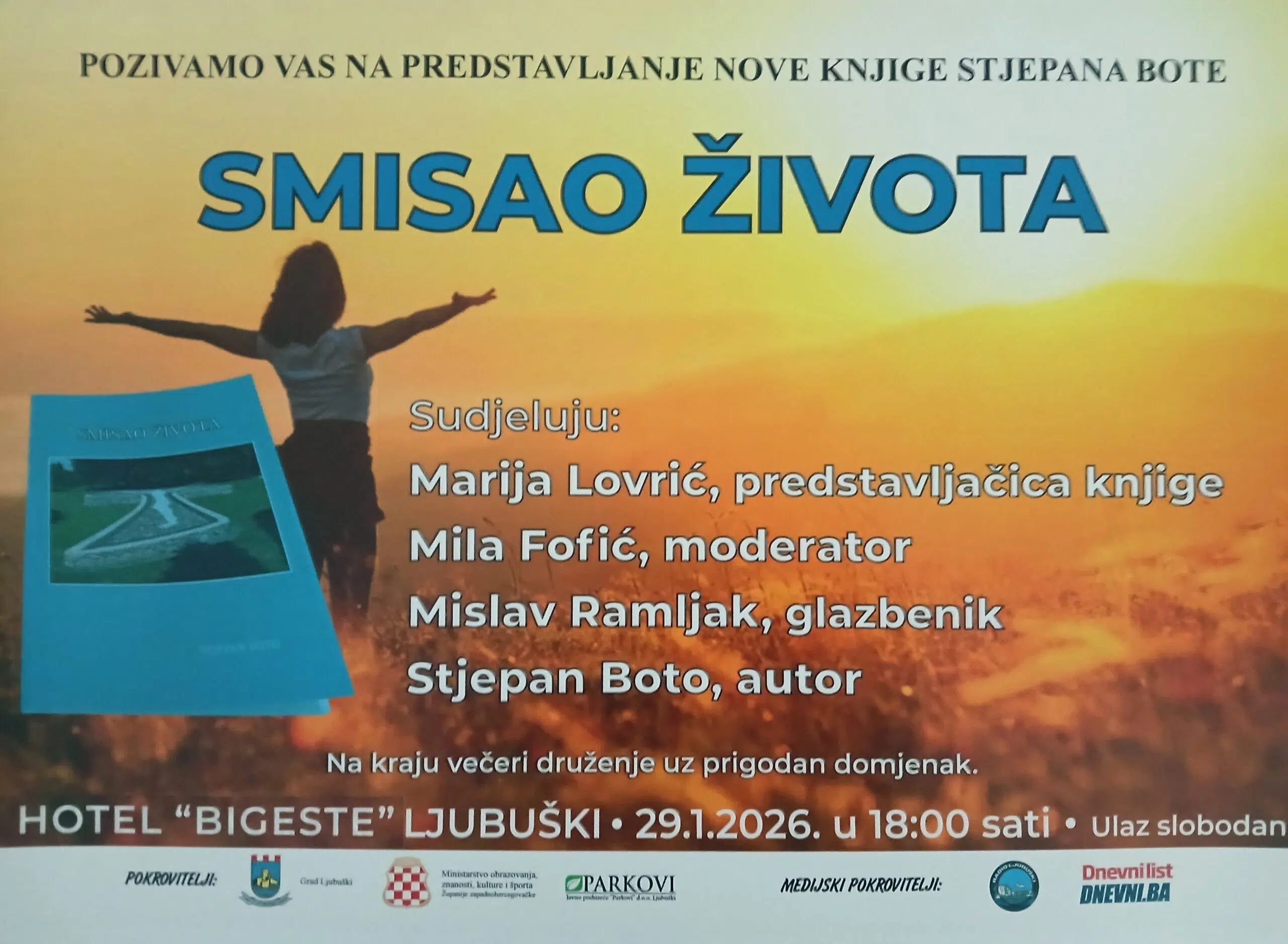 Ljubuški: U četvrtak predstavljanje knjige Smisao života Stjepana Bote