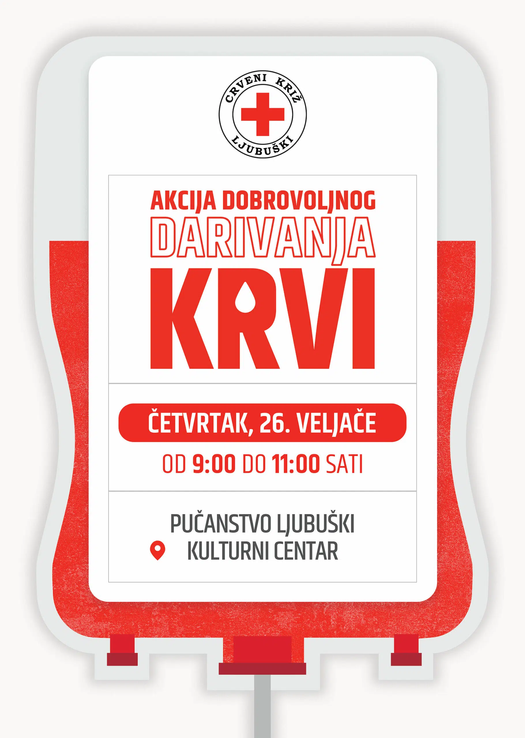 Akcija dobrovoljnog darivanja krvi za pučanstvo Ljubuškoga