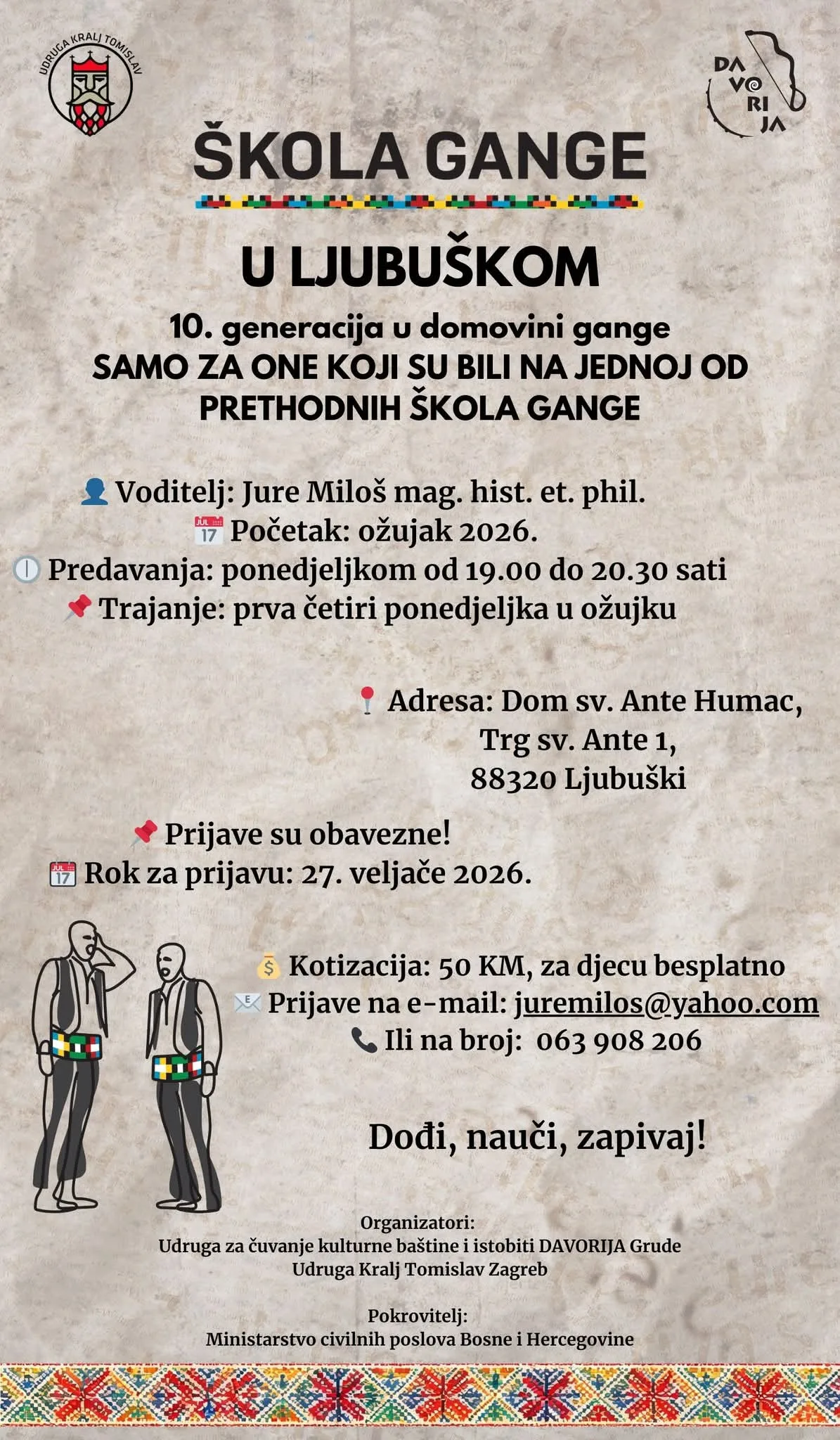 Prijave za školu gange u Ljubuškom