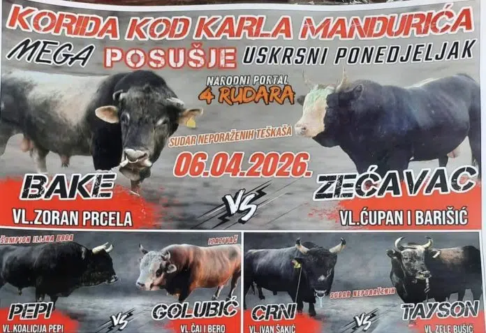 Na Uskrsni ponedjeljak mega korida kod Karla Mandurića