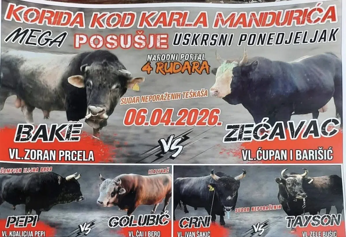 Na Uskrsni ponedjeljak mega korida kod Karla Mandurića