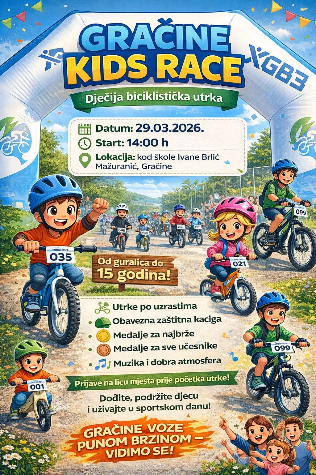 Gračine Kids Race: Dječja biciklistička utrka 29. ožujka u Ljubuškom