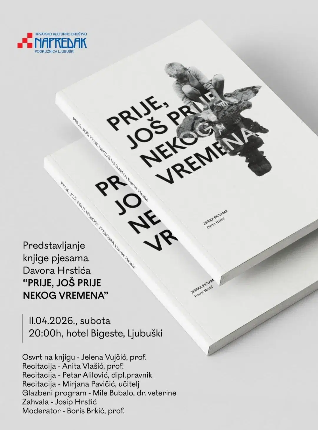 Predstavljanje zbirke pjesama Davora Hrstića u Ljubuškom