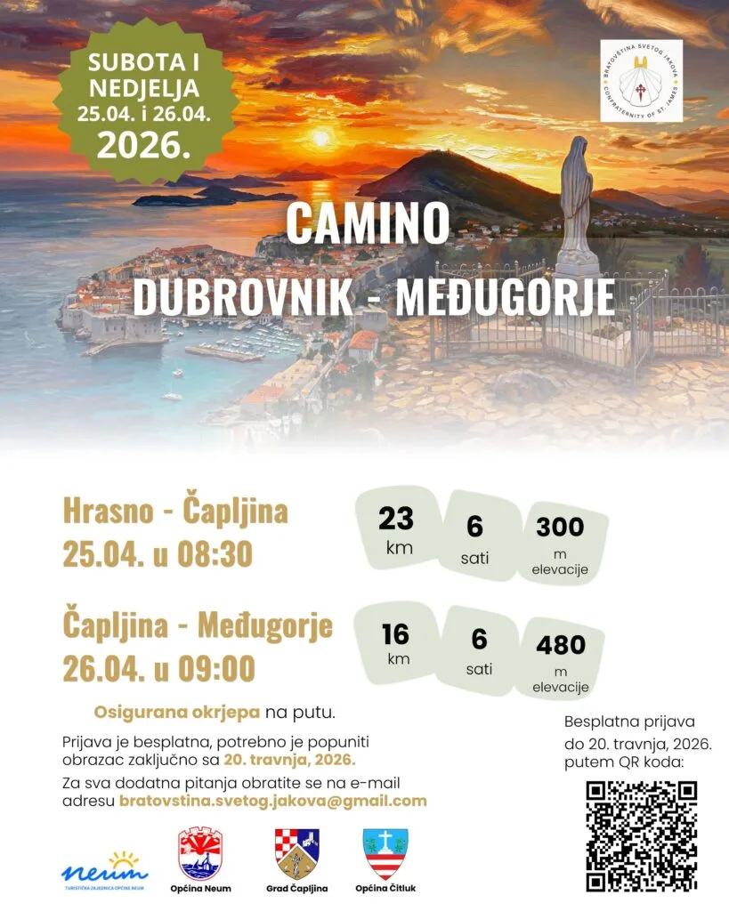 Promocija hercegovačke dionice Camino rute: Hrasno – Čapljina – Međugorje