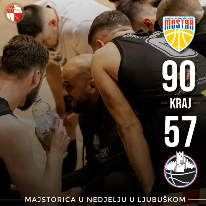 Težak poraz košarkaša Ljubuškog u Mostaru u četvrtoj finalnoj utakmici
