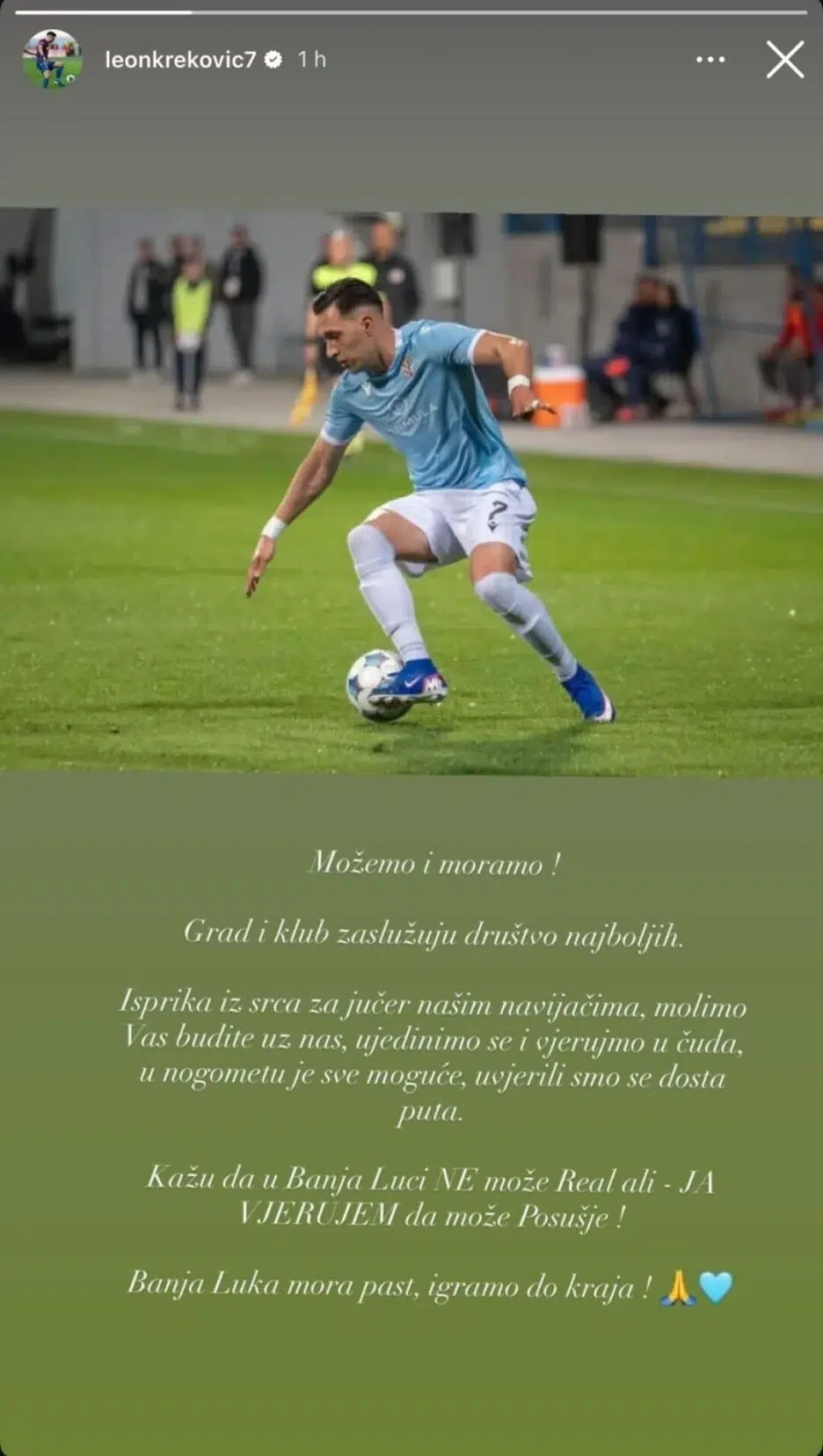 Leon Kreković se ispričao navijačima