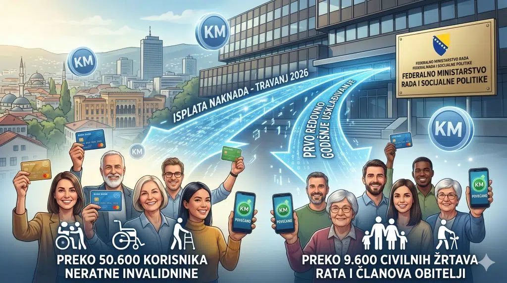 Veće naknade za oko 60 000 korisnika u FBiH, stižu i zaostaci: Ovo su novi iznosi invalidnina