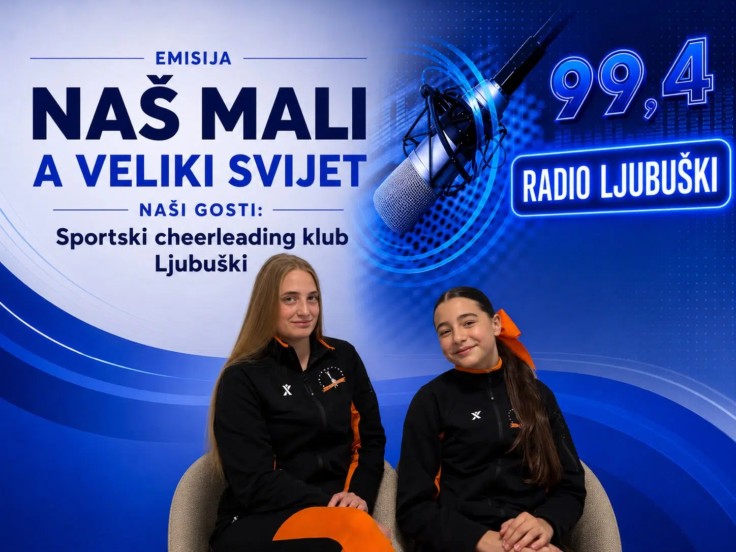 „Naš mali, a veliki svijet“ – gošće emisije Nikolina Čolak i Marta Bebek iz Sportskog cheerleading kluba Ljubuški