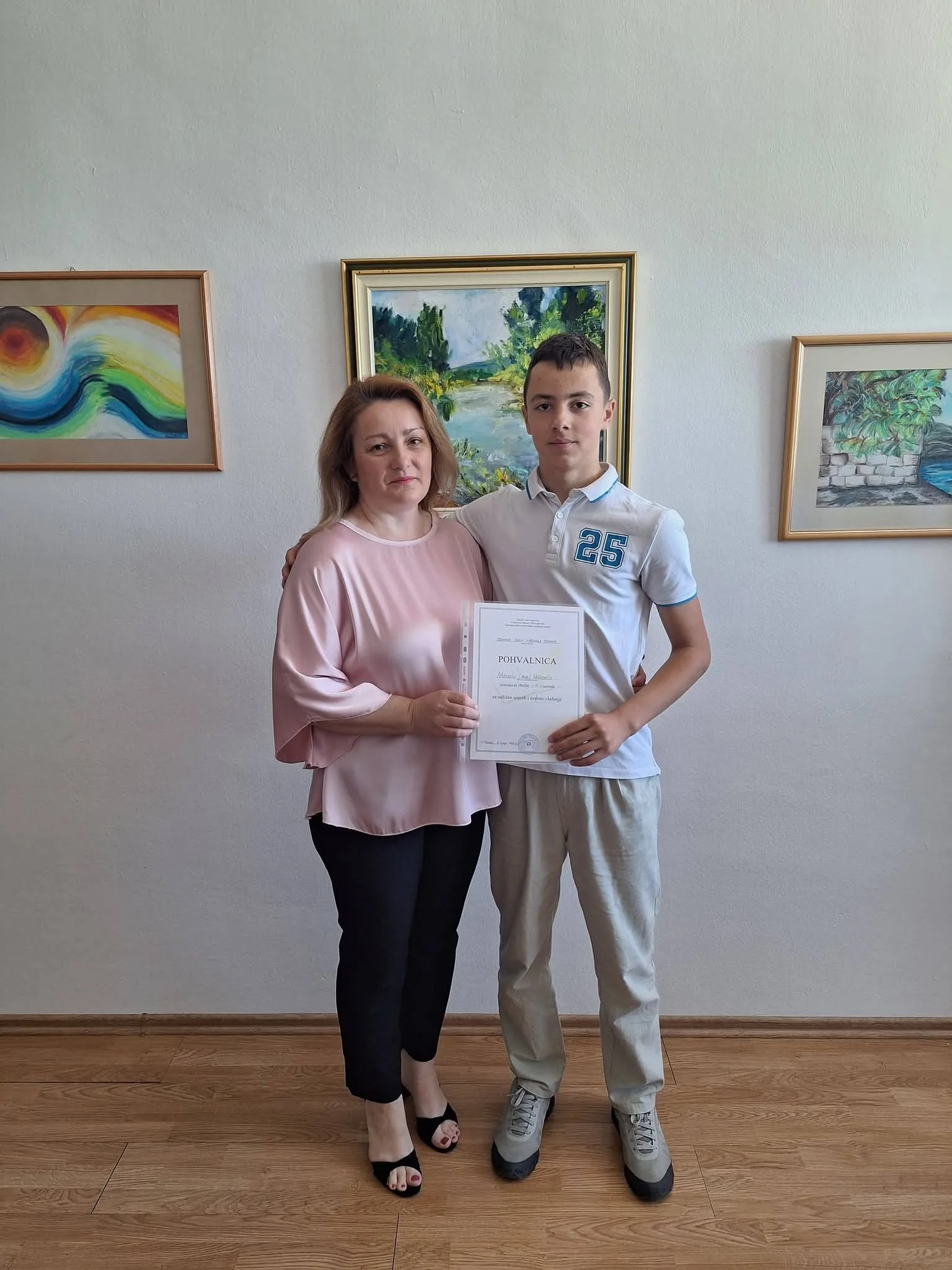 Mihael Mišković učenik generacije Osnovne škole Kardinala Stepinca