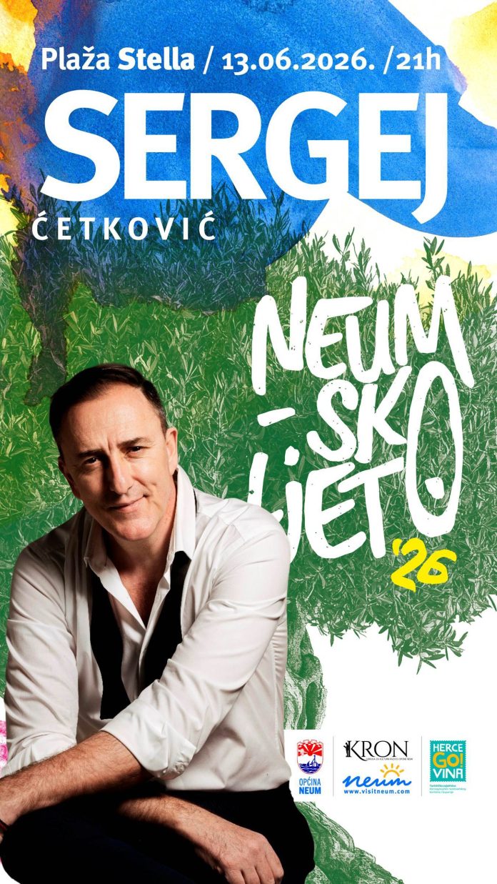 Sergej Ćetković ove subote u Neumu – glazbeni spektakl u