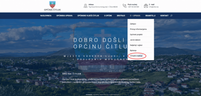 „Virtualni matičar“: Nova elektronička usluga dostupna građanima Općine Čitluk