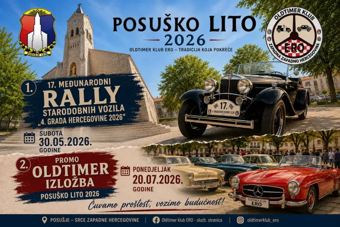 Oldtimeri ponovno stižu u Posušje: Izložba starodobnih automobila