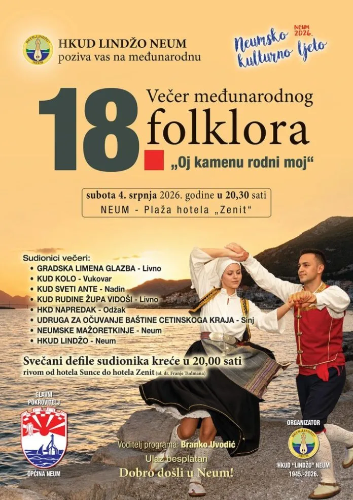 Večer folklora ponovno okuplja čuvare tradicije: Neum u subotu domaćin