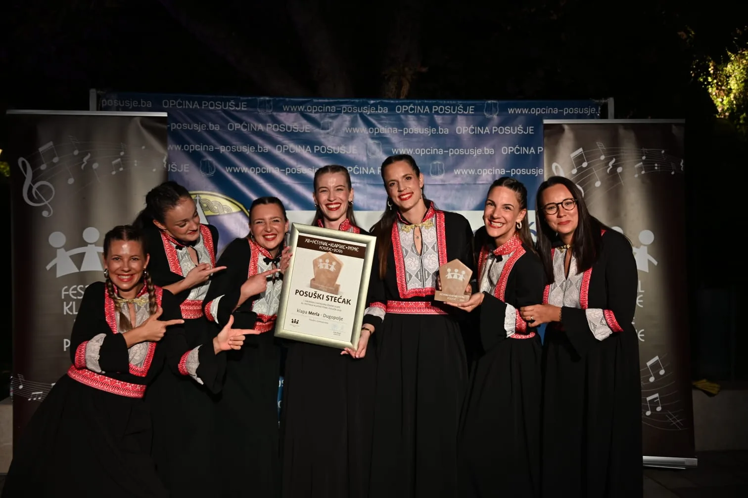 Klapa Merla pobjednica XII. Festivala klapske pisme u Posušju, nagrada publike klapi Liron