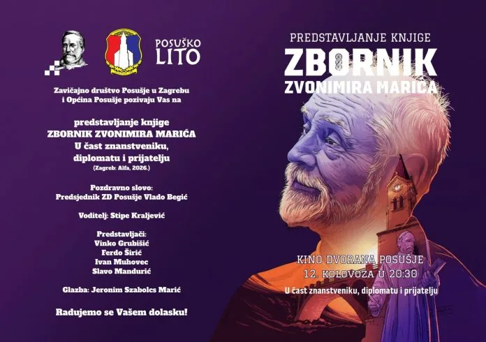 Zbornik Zvonimira Marića u srijedu se predstavlja u posuškoj kinodvorani