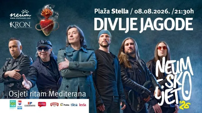 Legendarne Divlje jagode stižu u Neum: Spektakl rock glazbe na