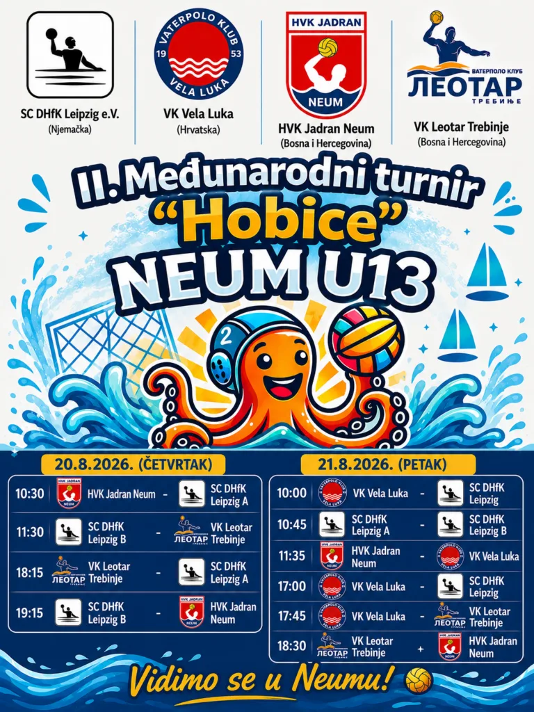 NAJAVA: II. Međunarodni turnir „Hobice“ – NEUM U13 