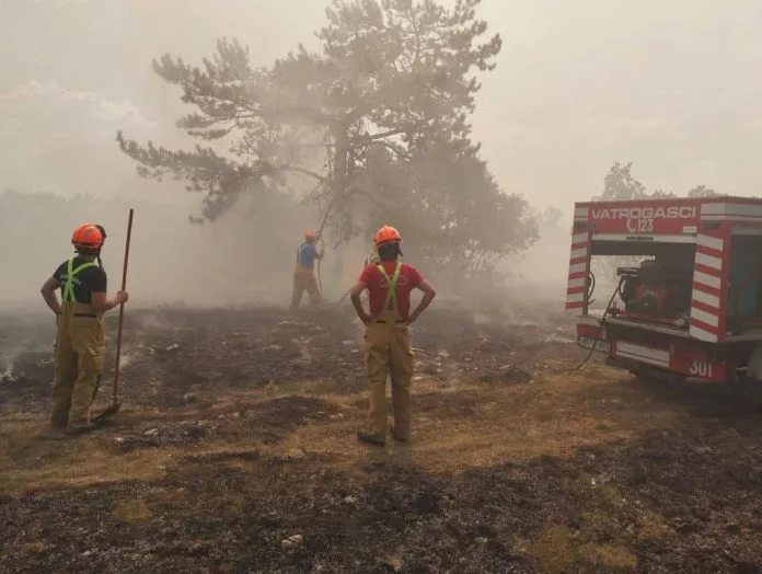 Požar kod Livna zaprijetio kućama i pašnjacima, Air Tractor pomogao
