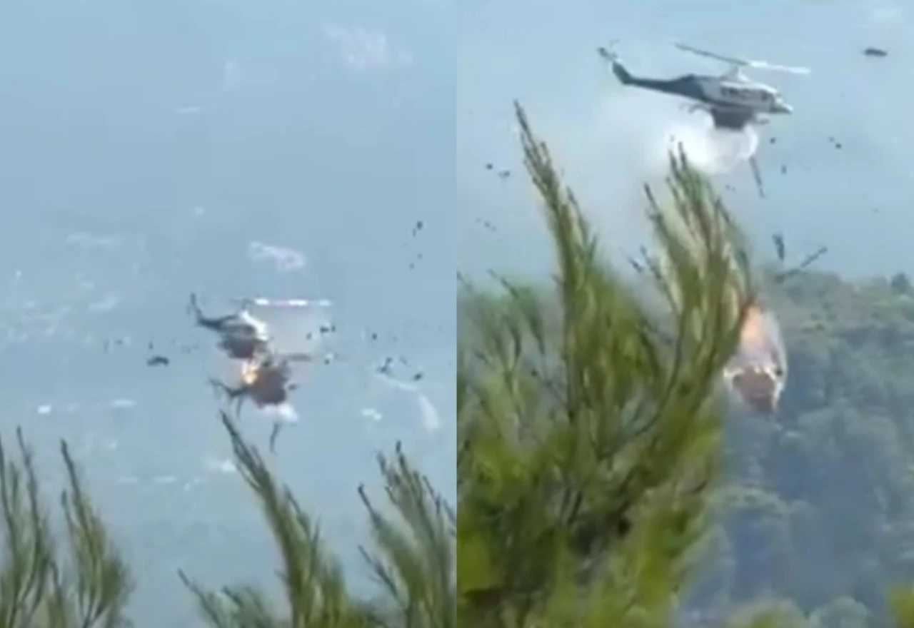 Sudarila se dva protupožarna helikoptera tijekom gašenja požara u Grčkoj