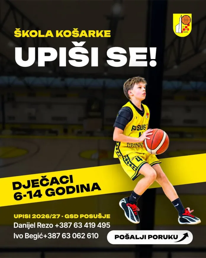 KK Posušje otvara upise u Školu košarke za sezonu 2026./2027.