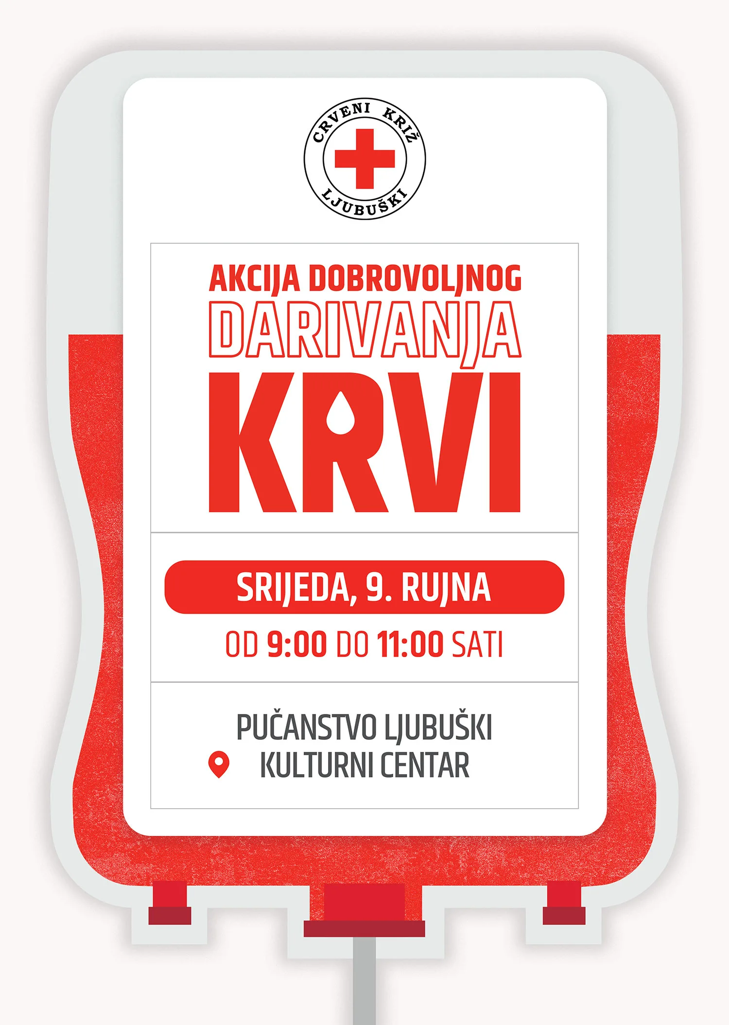 Ljubuški: Akcija dobrovoljnog darivanja krvi u srijedu