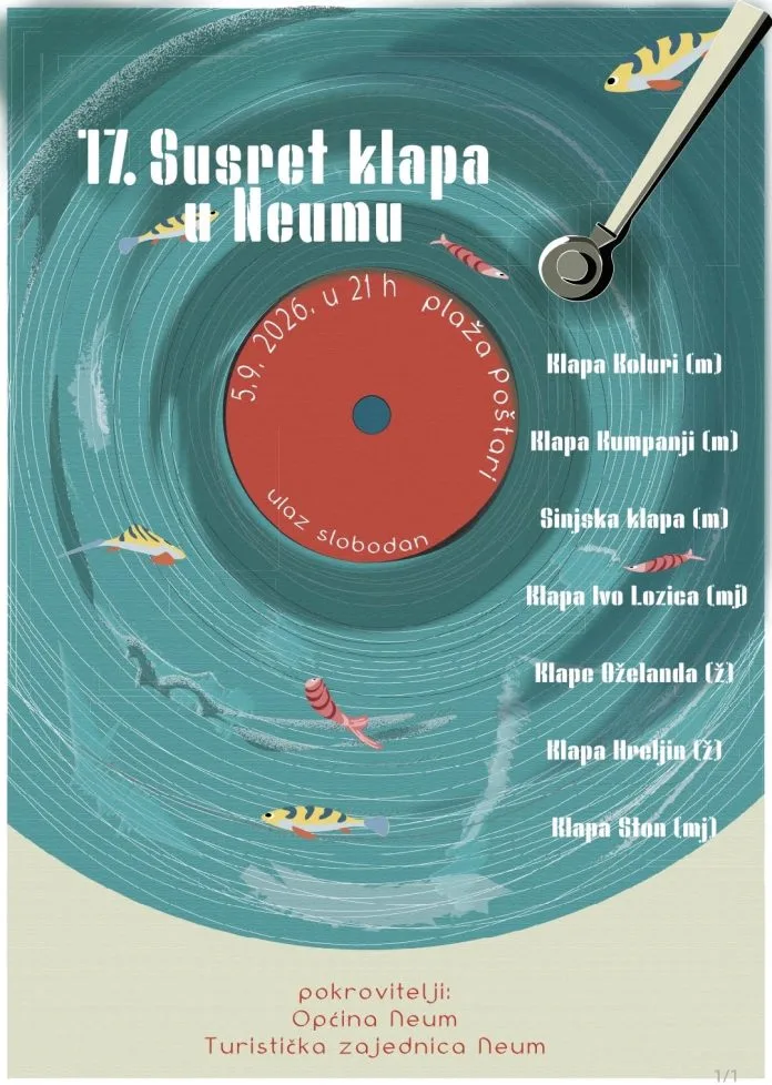 NAJAVA: 17. Susret klapa u Neumu