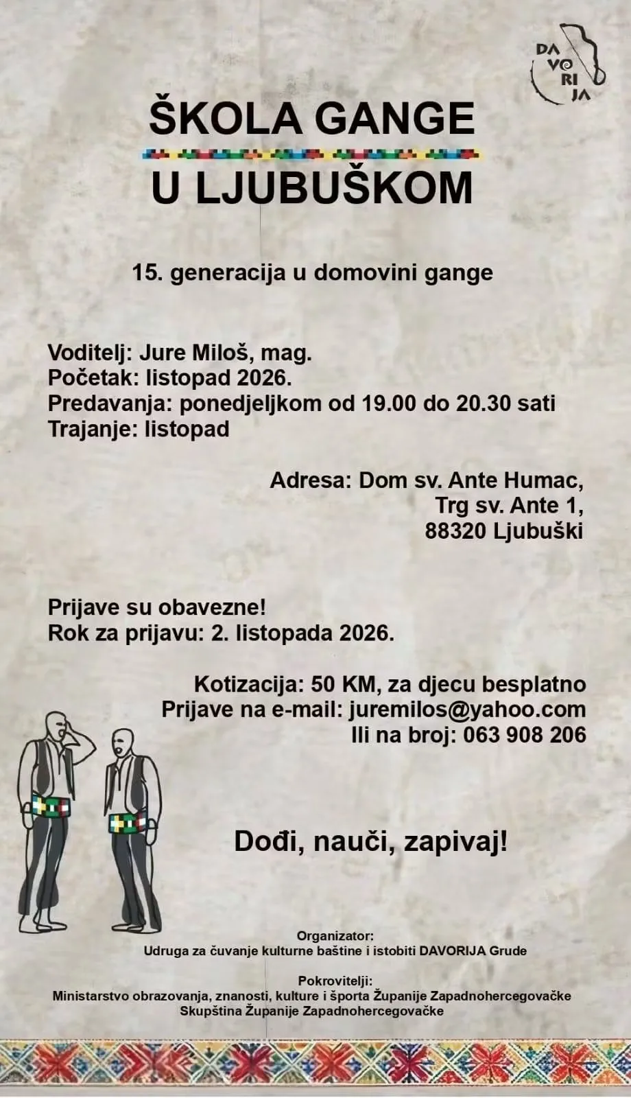 Škola gange u Ljubuškom: Upisi u 15. generaciju počinju u listopadu