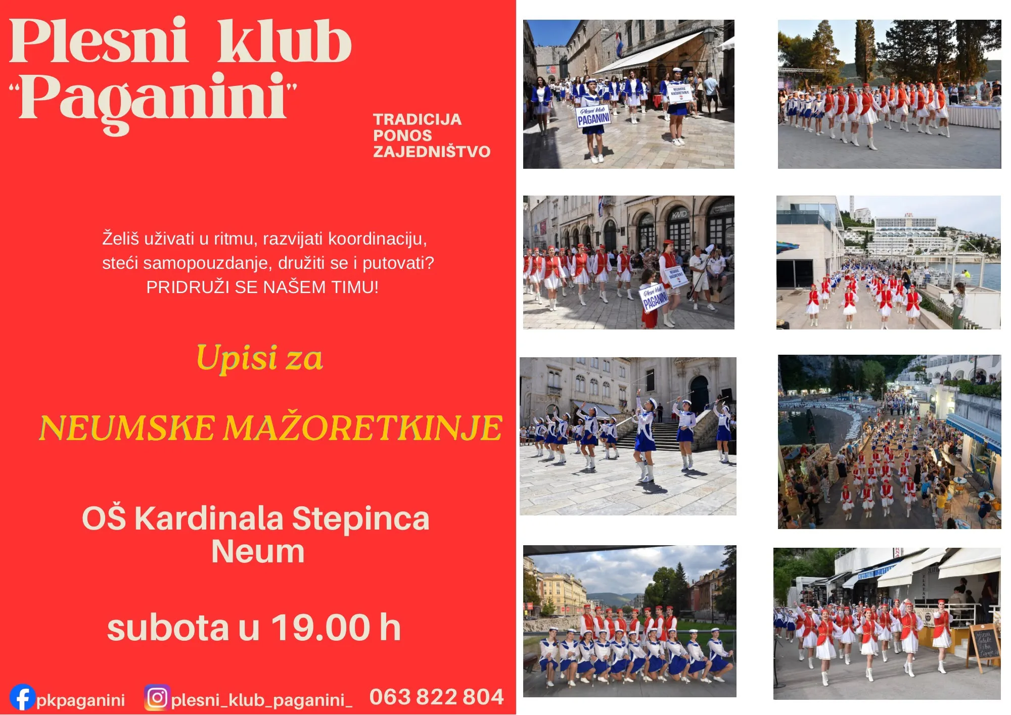 Upisi u plesni klub „Paganini“ – pridružite se Neumskim mažoretkinjama