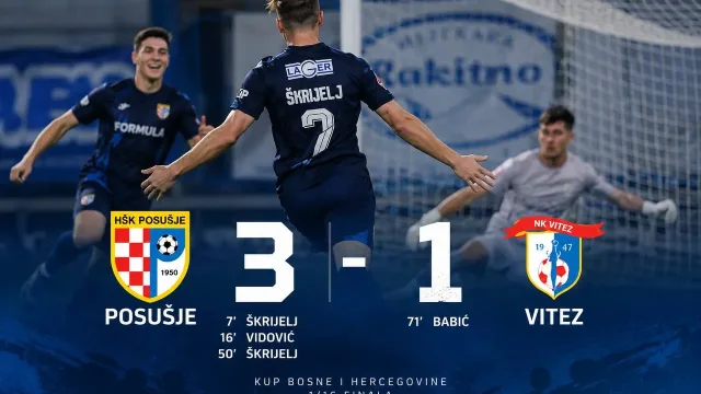 HŠK Posušje sigurnom pobjedom protiv Viteza izborio osminu finala Kupa BiH!