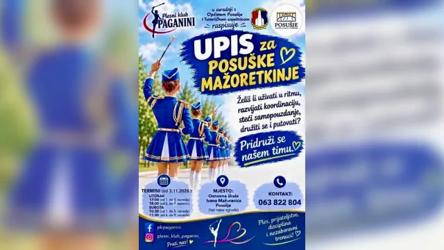 Posušje dobiva mažoretkinje: Kreću upisi za djevojke iz osnovnih i srednjih škola
