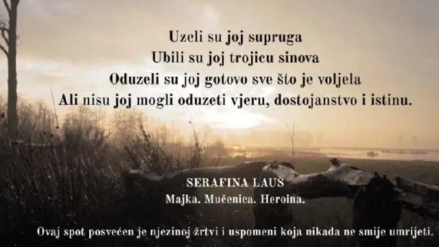 KRIŽNI PUT – SERAFINA OD TRAVNIKA, pjesma posvećena majci kojoj su ubili supruga i trojicu sinova