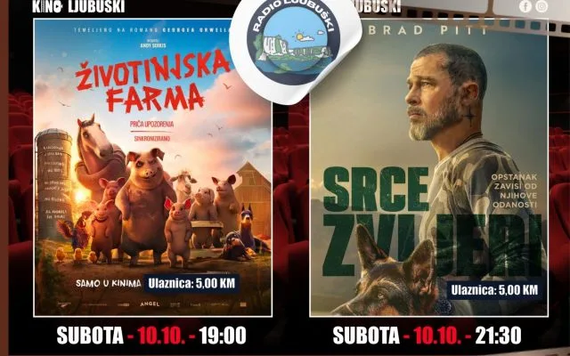Ove subote u kinu: Životinjska farma i Srce zvijeri s Bradom Pittom