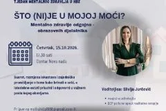 Tjedan mentalnog zdravlja u HBŽ-u: „Što (ni)je u mojoj moći?”