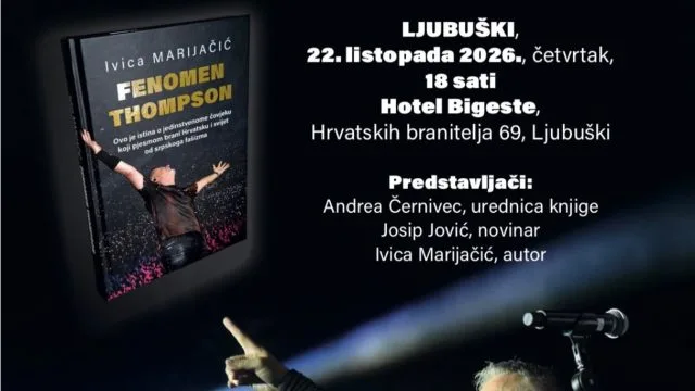 U Ljubuškom predstavljanje knjige „Fenomen Thompson“ autora Ivice Marijačića