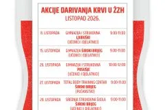 U četvrtak 8. listopada akcija darivanja krvi u Ljubuškom